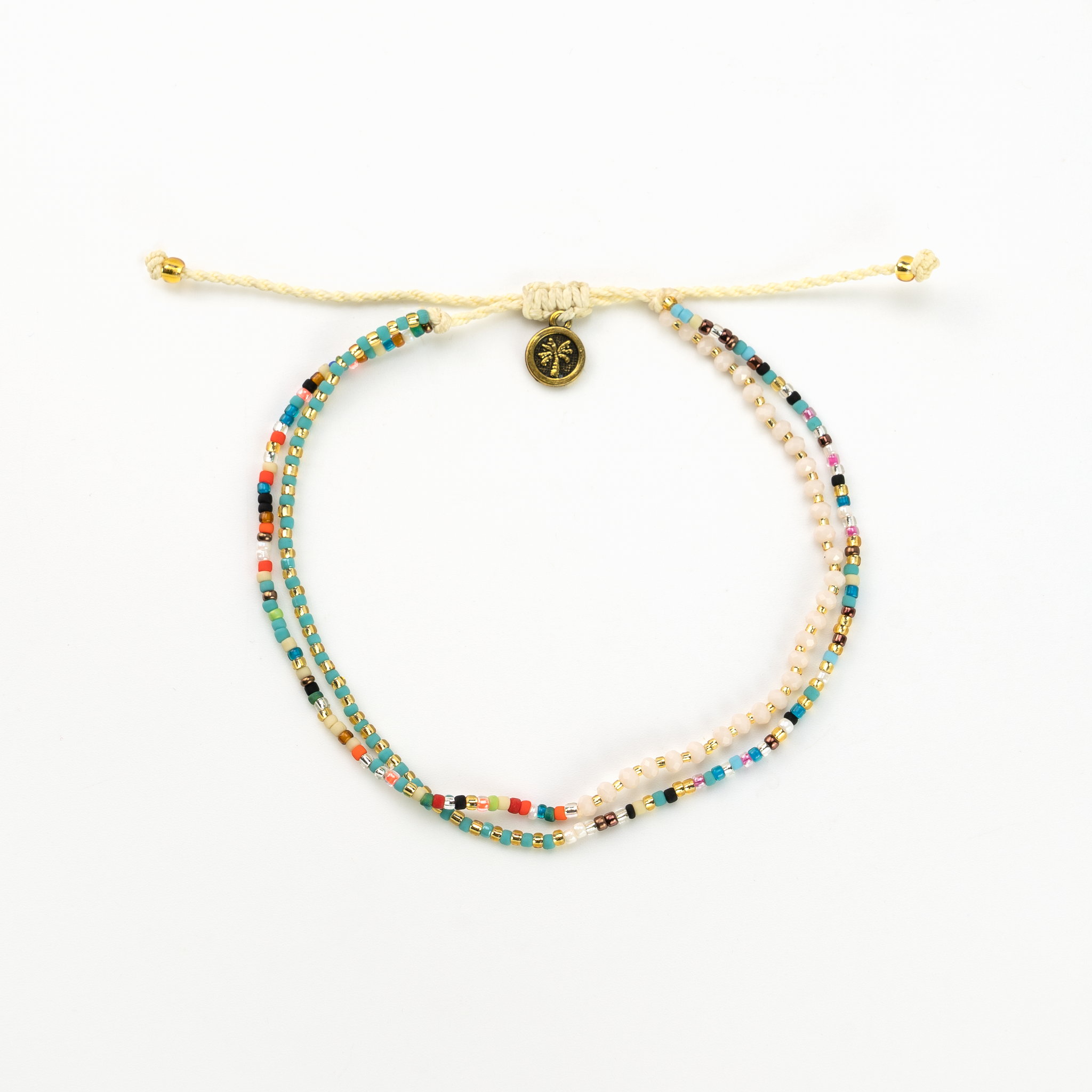 Monte Carlo Anklet, Surfer Jewelry,Beaded Anklet by Koh Surf