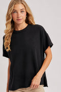 CREW NECK KNIT T-SHIRT