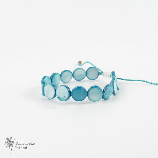 Disc Bracelet, Beaded Bracelet, Boho by Pineapple Island