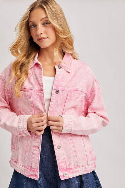 DENIM BUTTON DOWN OVERSIZED JACKET