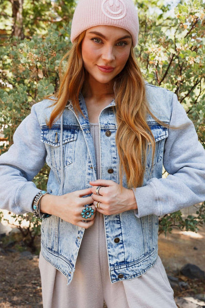 My Boyfriends Denim Jacket - Blue Light Wash