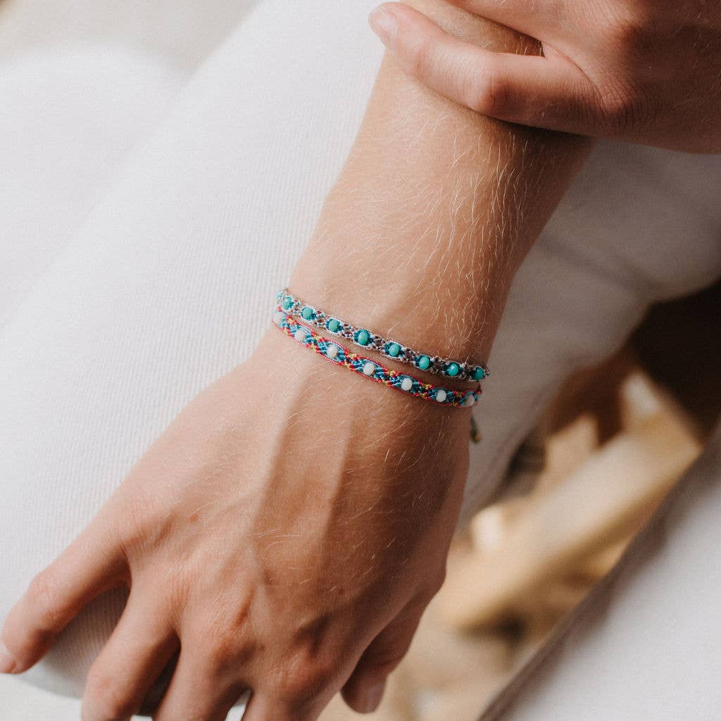 Vermelha Surf Bracelet, Braided Bracelet by Pineapple Island