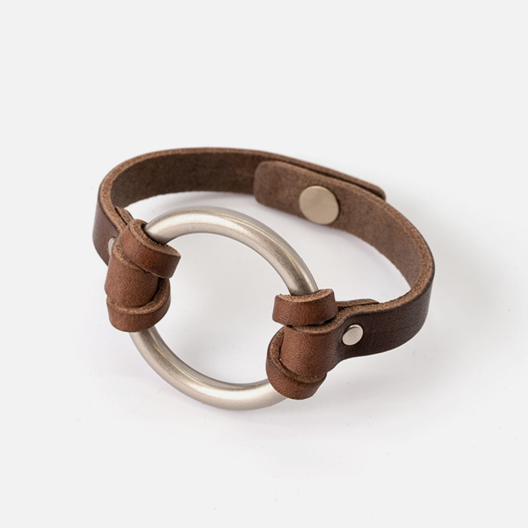 RANGE LTHR Equestrian-Inspired Chinati O-Ring Leather Bracelet