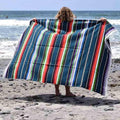 100% Cotton Blue Pastel Serape Mexican Blanket