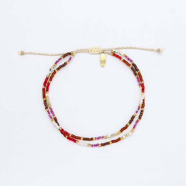 Golden Hour Colourful Beaded Anklet Collection, Surf Jewelry