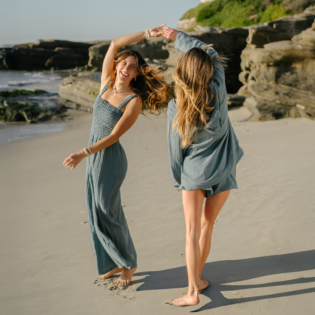New Moon Blue Sundial Jumpsuit