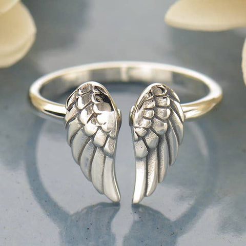 Adjustable Angel Wing Ring