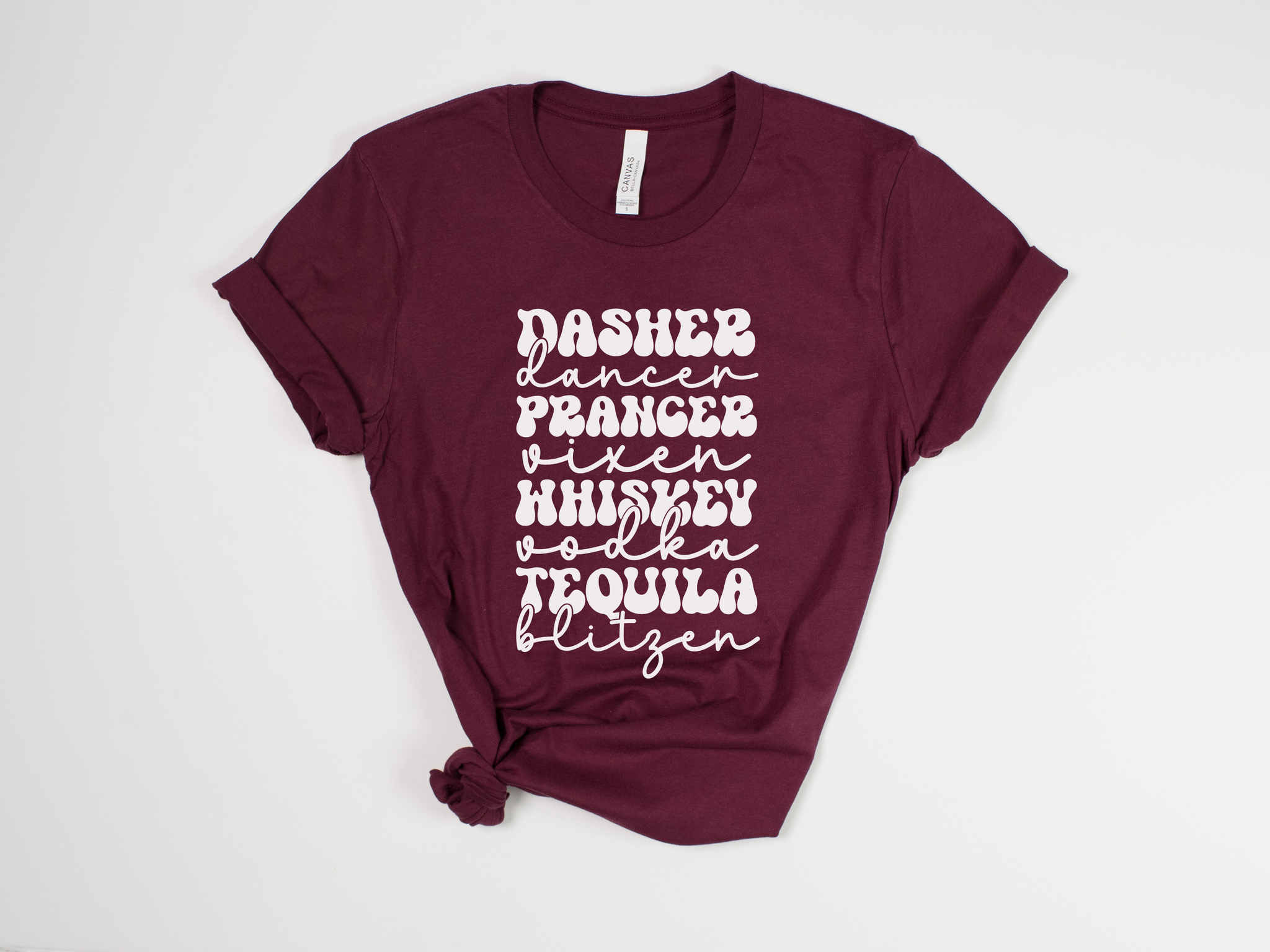 Funny Christmas Drinking Shirt/ Reindeer Names