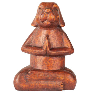 WOODEN MEDITATION DOG 63051