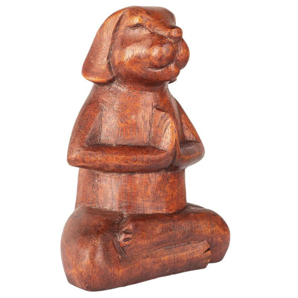WOODEN MEDITATION DOG 63051