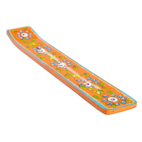 HANDPAINTED ORANGE WITH FLOWER ASH CATCHER 65020