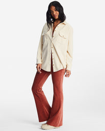 Hit A Cord High-Waisted Corduroy Flared Pants