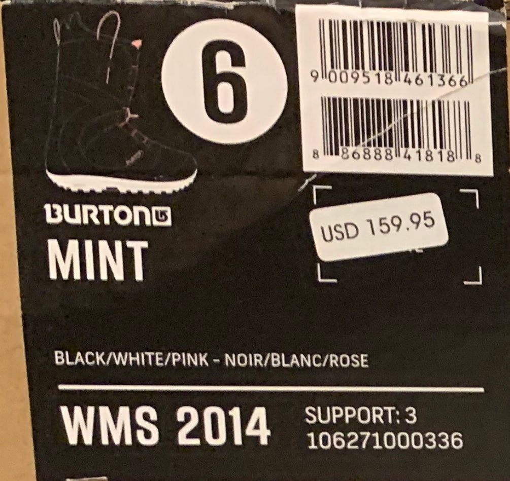 BURTON MINT BOOTS - SZ 6